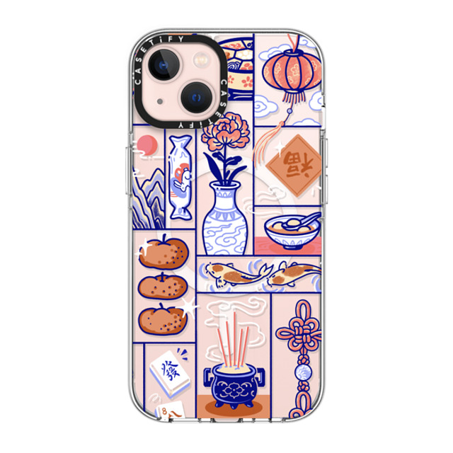 Georgina Leung x CASETiFY iPhone 13 ケース クリア クリア ケース MagSafe対応 Lunar New Year