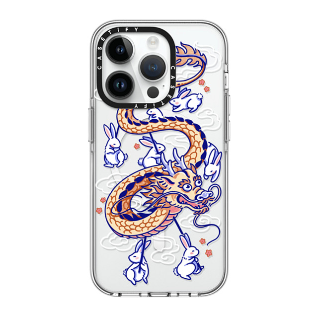 Georgina Leung x CASETiFY iPhone 14 Pro ケース クリア クリア ケース MagSafe対応 Dragon Dance