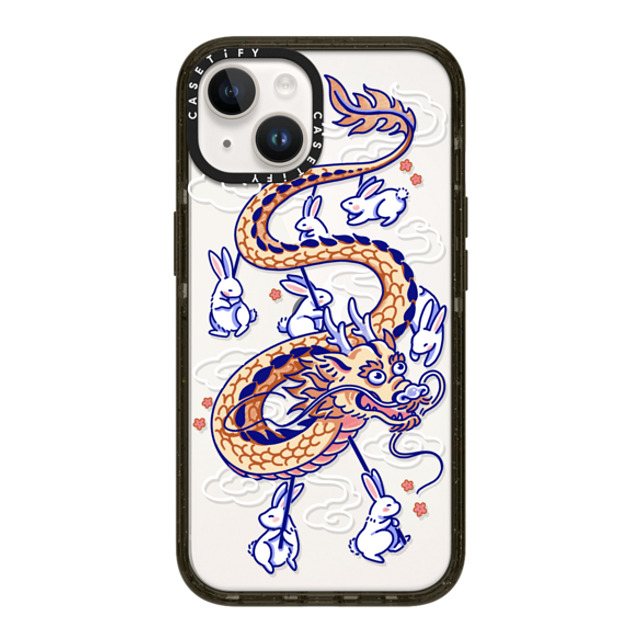 Georgina Leung x CASETiFY iPhone 14 ケース ブラック インパクトケース Dragon Dance