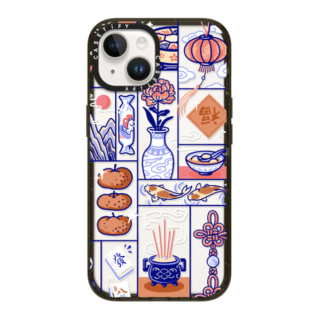 Georgina Leung x CASETiFY iPhone 14 ケース ブラック インパクトケース Lunar New Year