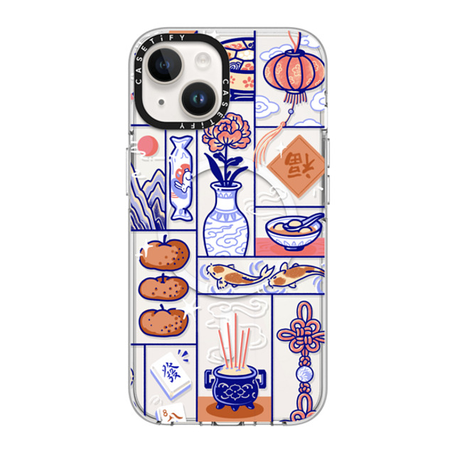 Georgina Leung x CASETiFY iPhone 14 ケース クリア クリア ケース MagSafe対応 Lunar New Year