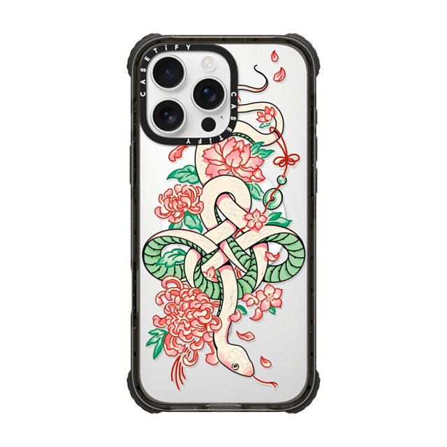Georgina Leung x CASETiFY iPhone 16 Pro Max Case Black ウルトラ インパクトケース MagSafe 対応 Fortune Snake Georgina Leung x CASETiFY iPhone 16 Pro Max Case Black ウルトラ インパクトケース MagSafe 対応 Fortune Snake
