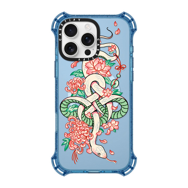 Georgina Leung x CASETiFY iPhone 16 Pro Max Case ベイビーブルー バウンスケース Fortune Snake Georgina Leung x CASETiFY iPhone 16 Pro Max Case ベイビーブルー バウンスケース Fortune Snake