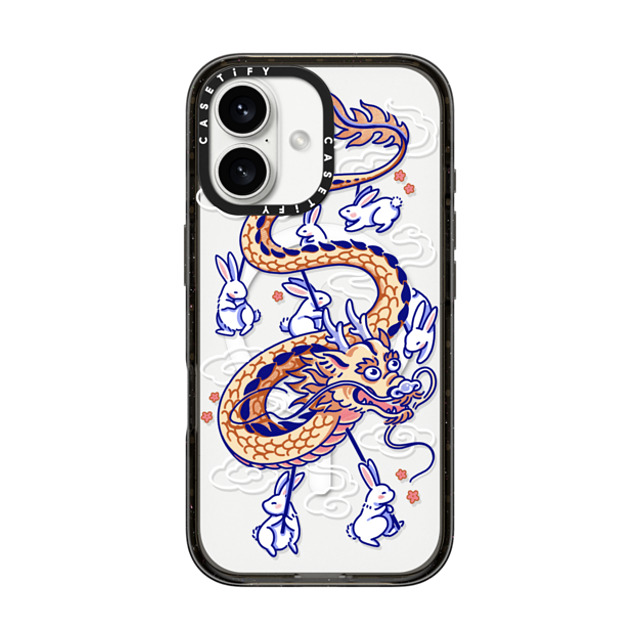 Georgina Leung x CASETiFY iPhone 16 ケース ブラック インパクトケース MagSafe対応 Dragon Dance