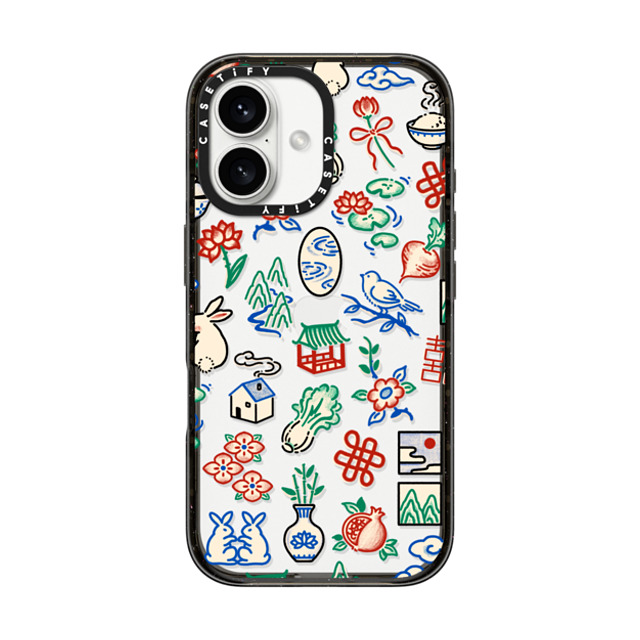 Georgina Leung x CASETiFY iPhone 16 ケース ブラック インパクトケース Mahjong Mini