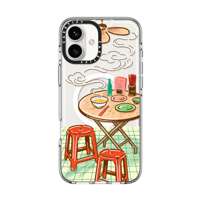 Georgina Leung x CASETiFY iPhone 16 Plus �P�[�X Yes �N���A �C���p�N�g �N���A�P�[�X MagSafe�Ή� Street Food