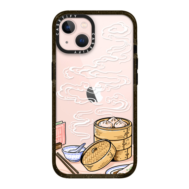 Georgina Leung x CASETiFY iPhone 13 ケース ブラック インパクトケース Dim Sum by Georgina Leung