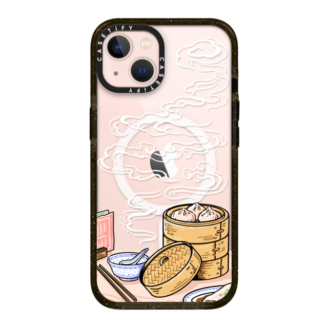 Georgina Leung x CASETiFY iPhone 13 ケース ブラック インパクトケース MagSafe対応 Dim Sum by Georgina Leung