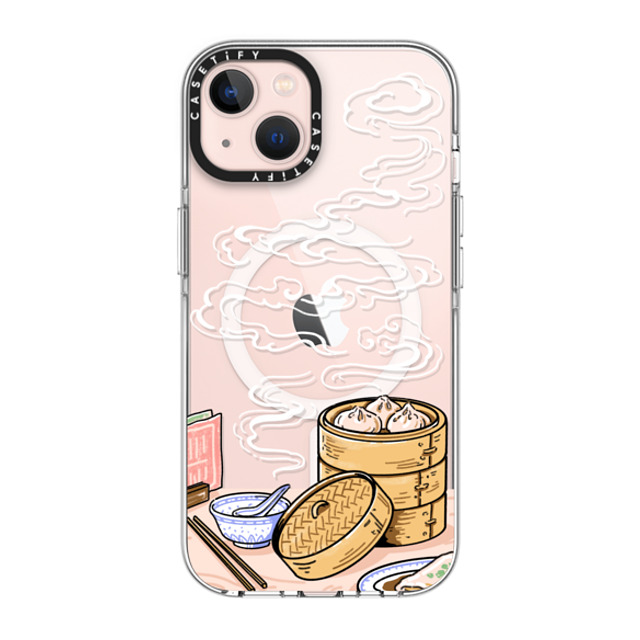 Georgina Leung x CASETiFY iPhone 13 ケース クリア クリア ケース MagSafe対応 Dim Sum by Georgina Leung