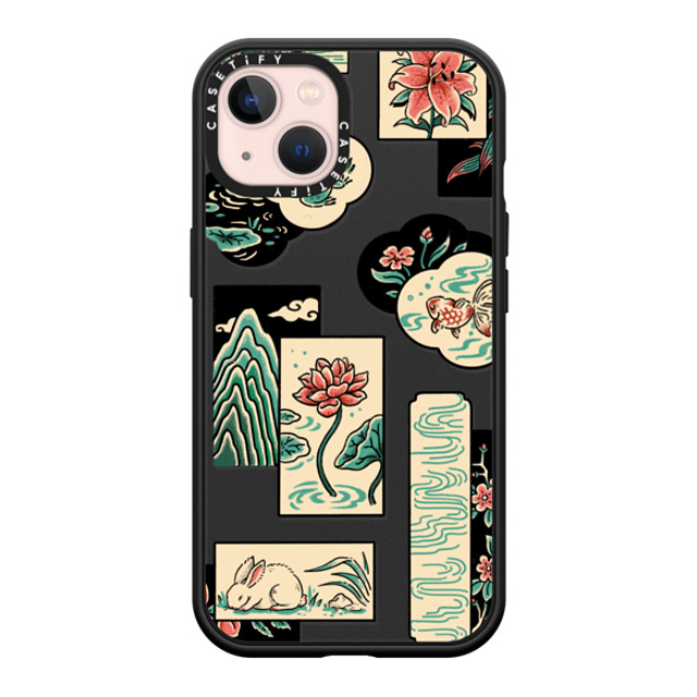 Georgina Leung x CASETiFY iPhone 13 ケース マットブラック インパクトケース MagSafe対応 Patchwork by Georgina Leung