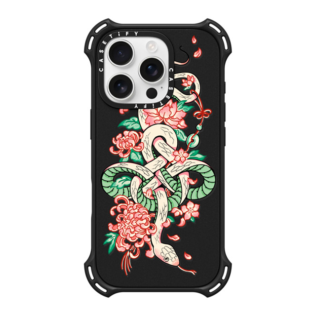 Georgina Leung x CASETiFY iPhone 16 Pro Case Matte Black バウンスケース Fortune Snake Georgina Leung x CASETiFY iPhone 16 Pro Case Matte Black バウンスケース Fortune Snake