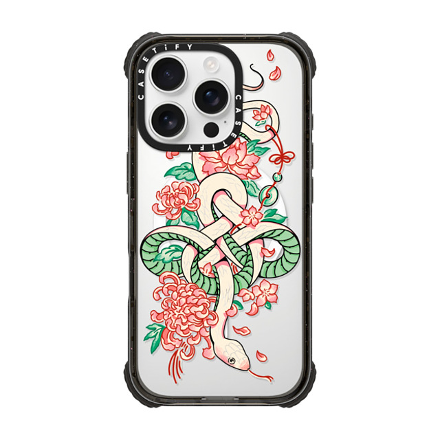 Georgina Leung x CASETiFY iPhone 16 Pro Case Black ウルトラ インパクトケース MagSafe 対応 Fortune Snake Georgina Leung x CASETiFY iPhone 16 Pro Case Black ウルトラ インパクトケース MagSafe 対応 Fortune Snake