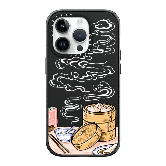 Georgina Leung x CASETiFY iPhone 14 Pro ケース マットブラック インパクトケース MagSafe対応 Dim Sum by Georgina Leung