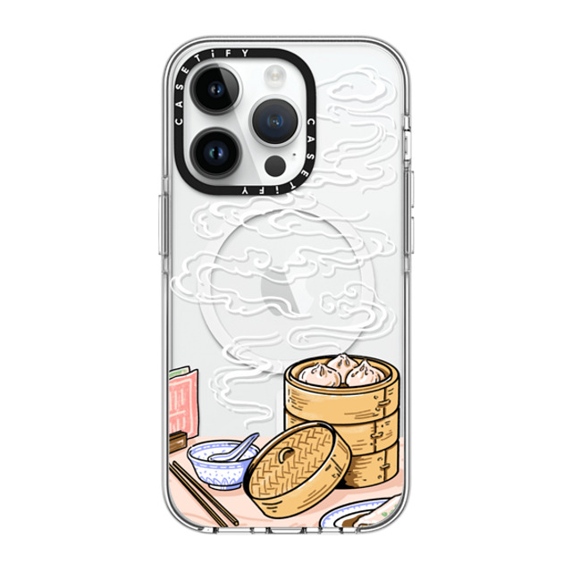 Georgina Leung x CASETiFY iPhone 14 Pro ケース クリア クリア ケース MagSafe対応 Dim Sum by Georgina Leung