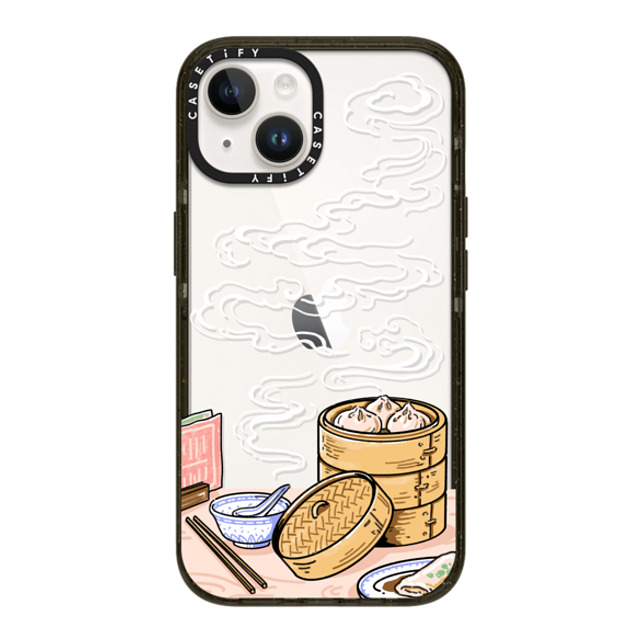 Georgina Leung x CASETiFY iPhone 14 ケース ブラック インパクトケース Dim Sum by Georgina Leung