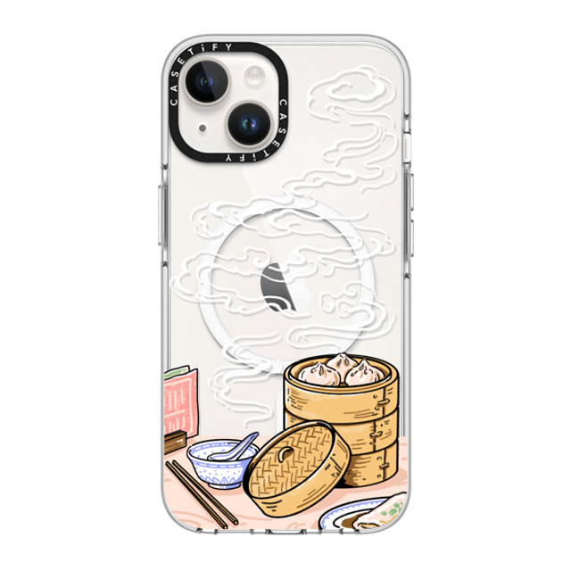 Georgina Leung x CASETiFY iPhone 14 ケース クリア クリア ケース MagSafe対応 Dim Sum by Georgina Leung