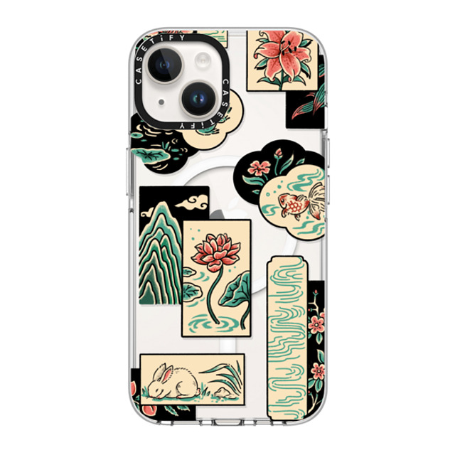 Georgina Leung x CASETiFY iPhone 14 ケース クリア クリア ケース MagSafe対応 Patchwork by Georgina Leung