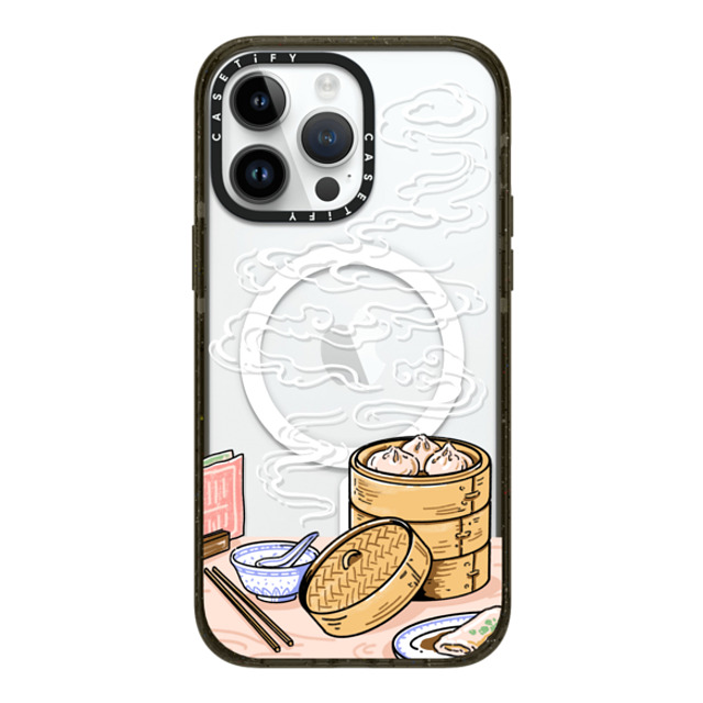 Georgina Leung x CASETiFY iPhone 14 Pro Max ケース ブラック インパクトケース MagSafe対応 Dim Sum by Georgina Leung