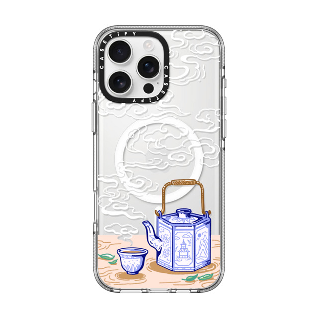 Georgina Leung x CASETiFY iPhone 16 Pro Max ケース クリア クリア ケース MagSafe対応 Steaming Tea Leaves by Georgina Leung