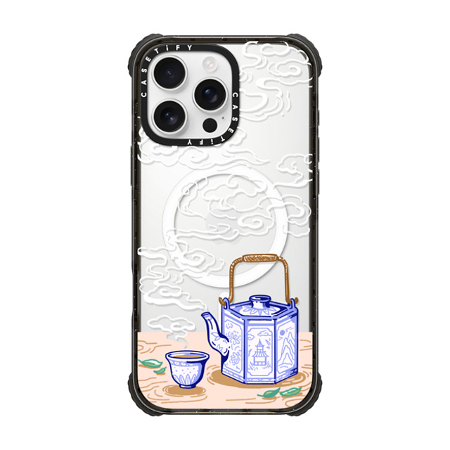 Georgina Leung x CASETiFY iPhone 16 Pro Max Case Black ウルトラ インパクトケース MagSafe 対応 Steaming Tea Leaves by Georgina Leung Georgina Leung x CASETiFY iPhone 16 Pro Max Case Black ウルトラ インパクトケース MagSafe 対応 Steaming Tea Leaves by Georgina Leung