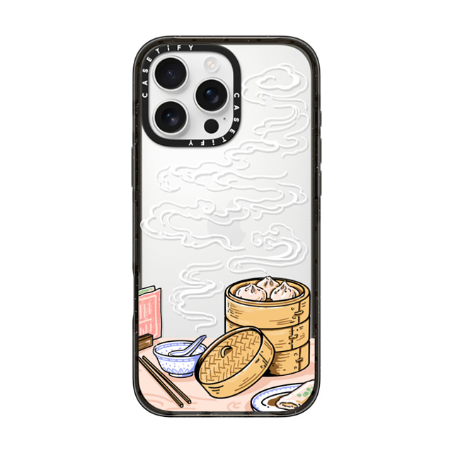 Georgina Leung x CASETiFY iPhone 16 Pro Max ケース ブラック インパクトケース Dim Sum by Georgina Leung