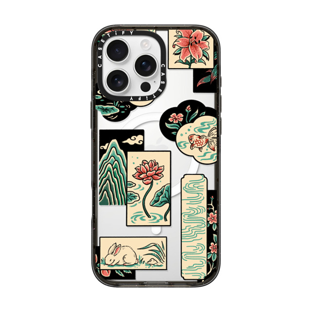 Georgina Leung x CASETiFY iPhone 16 Pro Max ケース ブラック インパクトケース MagSafe対応 Patchwork by Georgina Leung