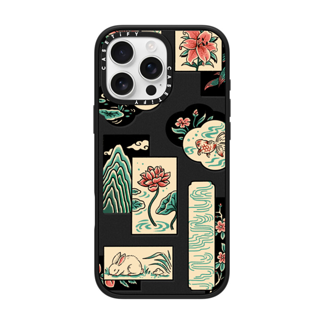 Georgina Leung x CASETiFY iPhone 16 Pro Max ケース マットブラック インパクトケース MagSafe対応 Patchwork by Georgina Leung