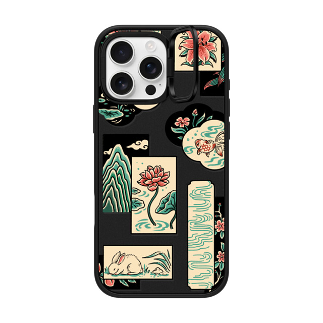 Georgina Leung x CASETiFY iPhone 16 Pro Max ケース マットブラック インパクトリングスタンドケース MagSafe対応 Patchwork by Georgina Leung