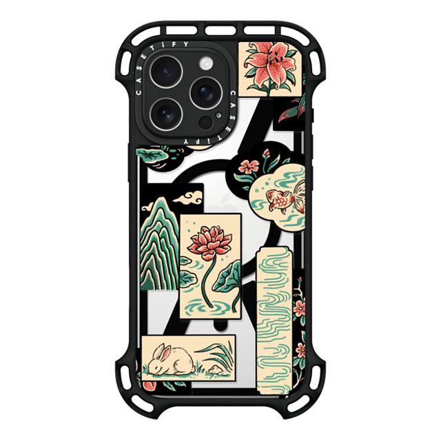 Georgina Leung x CASETiFY iPhone 16 Pro Max ケース ブラック ウルトラ バウンスケース MagSafe対応 Patchwork by Georgina Leung