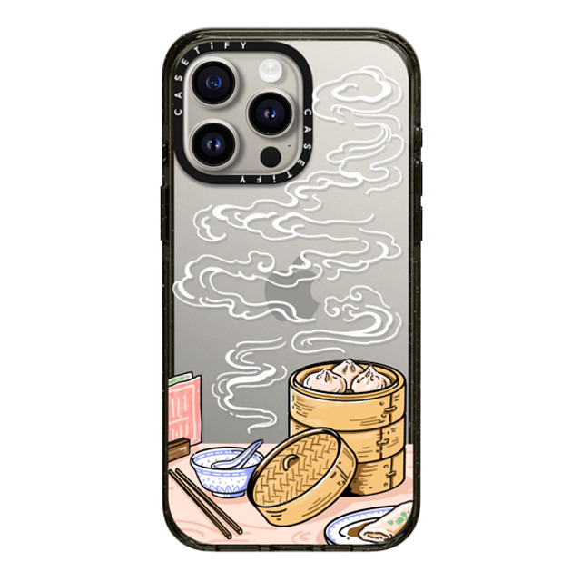 Georgina Leung x CASETiFY iPhone 15 Pro Max ケース ブラック インパクトケース Dim Sum by Georgina Leung