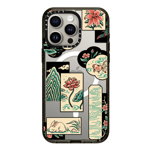 Georgina Leung x CASETiFY iPhone 15 Pro Max ケース ブラック インパクトケース MagSafe対応 Patchwork by Georgina Leung