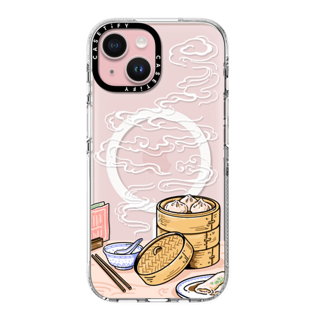 Georgina Leung x CASETiFY iPhone 15 ケース クリア クリア ケース MagSafe対応 Dim Sum by Georgina Leung