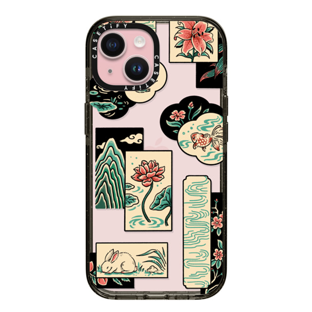 Georgina Leung x CASETiFY iPhone 15 ケース ブラック インパクトケース Patchwork by Georgina Leung