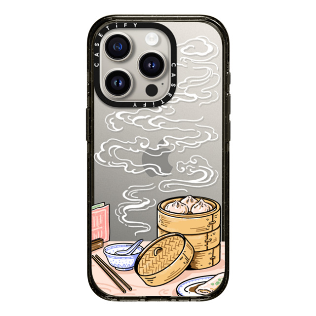 Georgina Leung x CASETiFY iPhone 15 Pro ケース ブラック インパクトケース Dim Sum by Georgina Leung