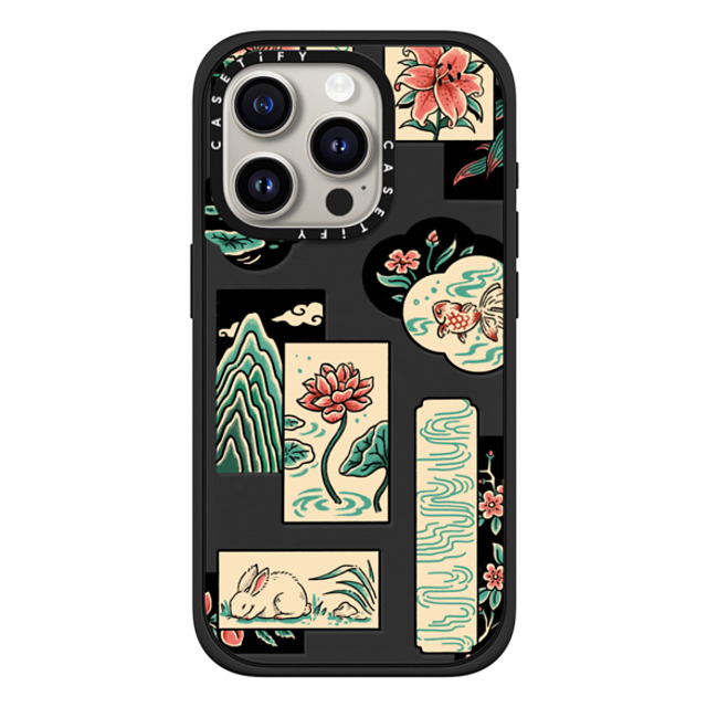 Georgina Leung x CASETiFY iPhone 15 Pro ケース マットブラック インパクトケース MagSafe対応 Patchwork by Georgina Leung