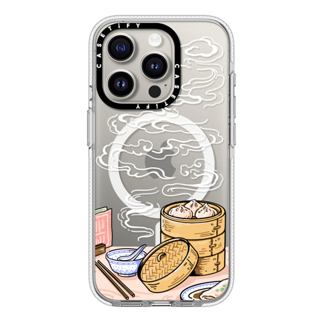 Georgina Leung x CASETiFY iPhone 15 Pro ケース クリア クリア ケース MagSafe対応 Dim Sum by Georgina Leung