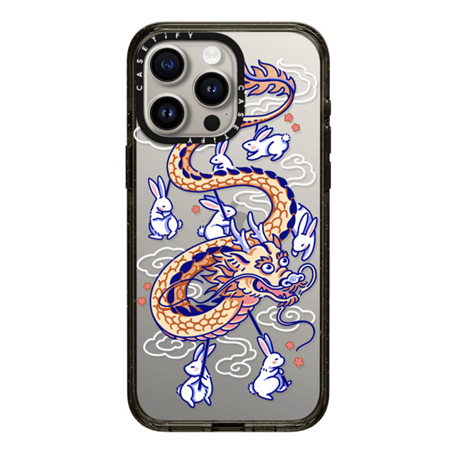 Georgina Leung x CASETiFY iPhone 15 Pro Max ケース ブラック インパクトケース Dragon Dance