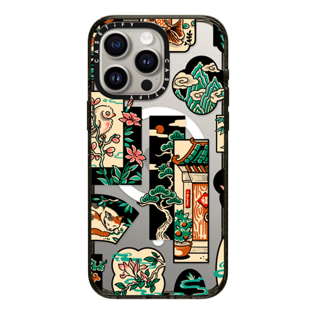 Georgina Leung x CASETiFY iPhone 15 Pro Max ケース ブラック インパクトケース MagSafe対応 Home Comfort