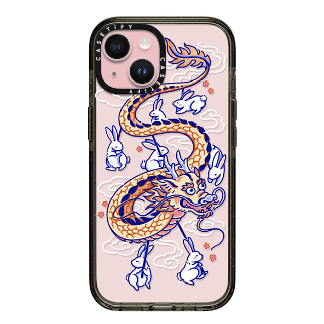 Georgina Leung x CASETiFY iPhone 15 ケース ブラック インパクトケース Dragon Dance