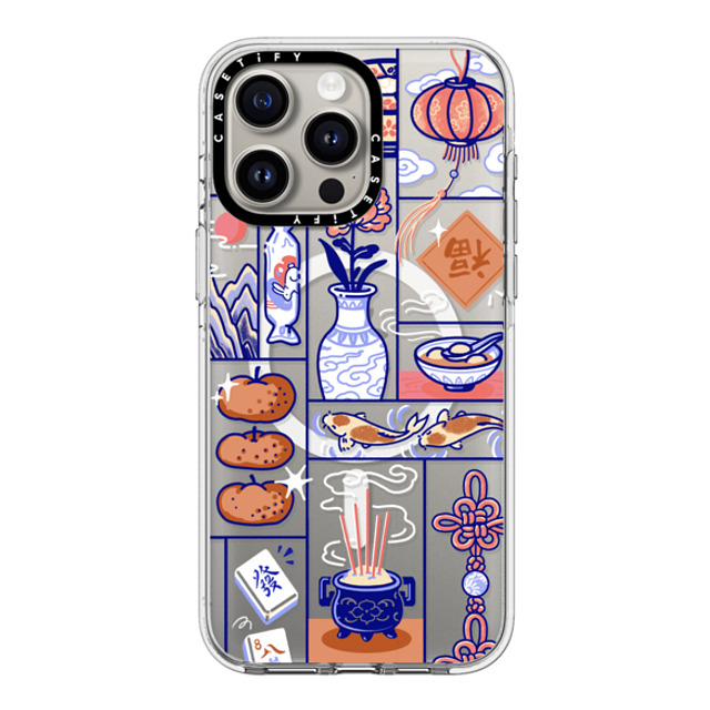 Georgina Leung x CASETiFY iPhone 15 Pro Max ケース クリア クリア ケース MagSafe対応 Lunar New Year