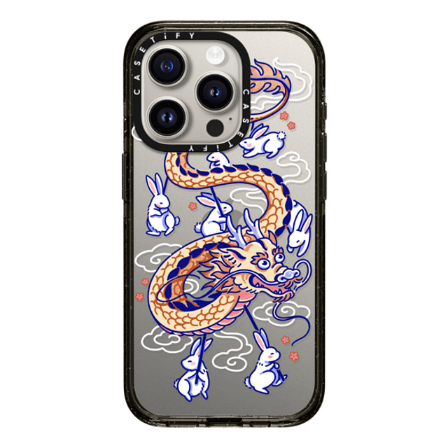 Georgina Leung x CASETiFY iPhone 15 Pro ケース ブラック インパクトケース Dragon Dance