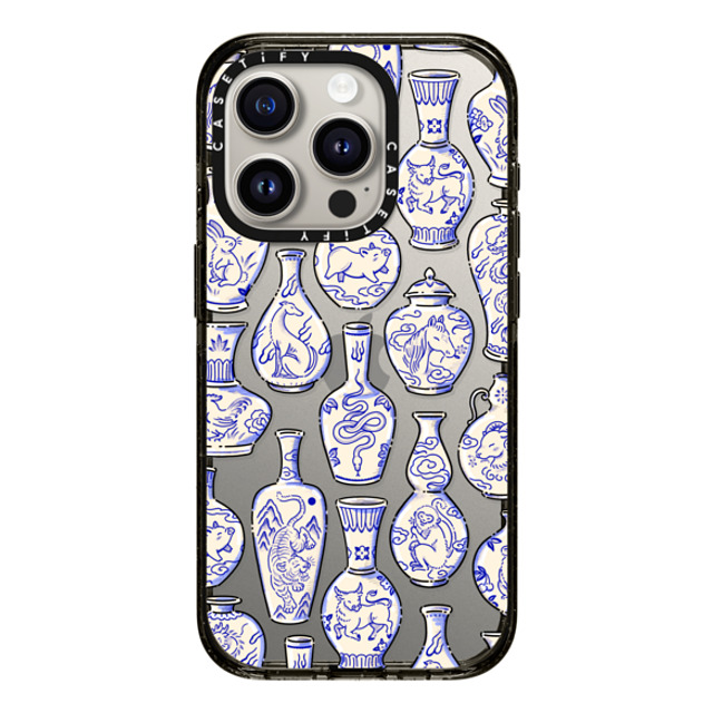 Georgina Leung x CASETiFY iPhone 15 Pro ケース ブラック インパクトケース Zodiac Vase