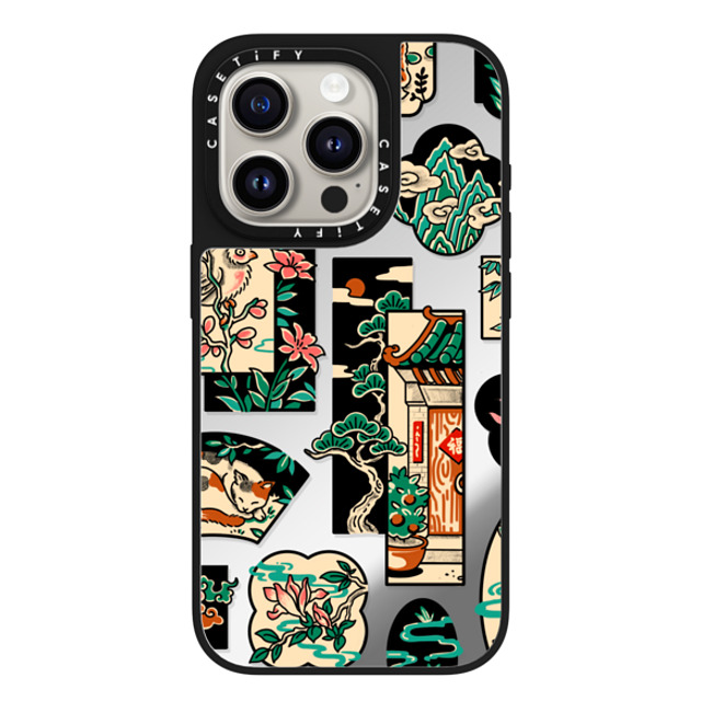 Georgina Leung x CASETiFY iPhone 15 Pro Case Silver on Black ミラーケース MagSafe対応 Home Comfort Georgina Leung x CASETiFY iPhone 15 Pro Case Silver on Black ミラーケース MagSafe対応 Home Comfort