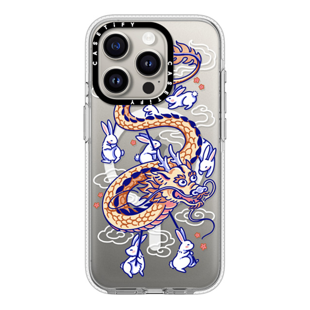 Georgina Leung x CASETiFY iPhone 15 Pro ケース クリア クリア ケース MagSafe対応 Dragon Dance