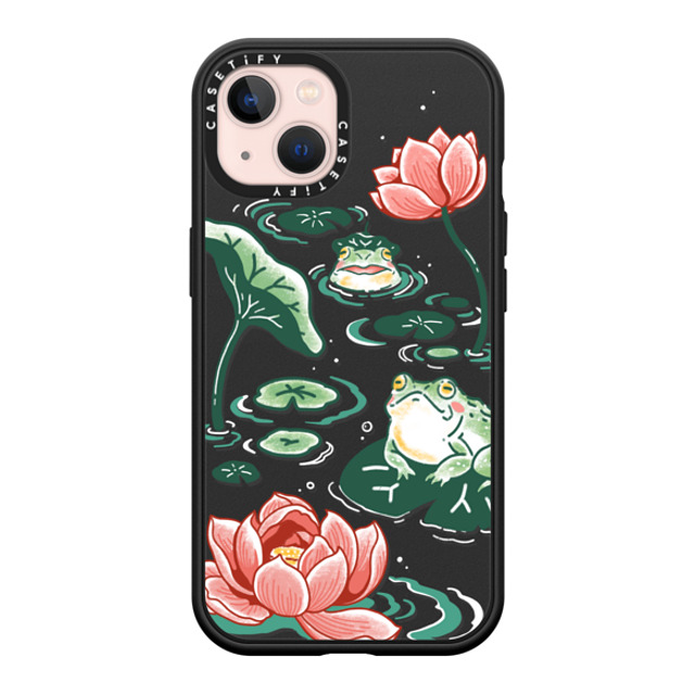 Georgina Leung x CASETiFY iPhone 13 ケース マットブラック インパクトケース MagSafe対応 Pond Life by Georgina Leung