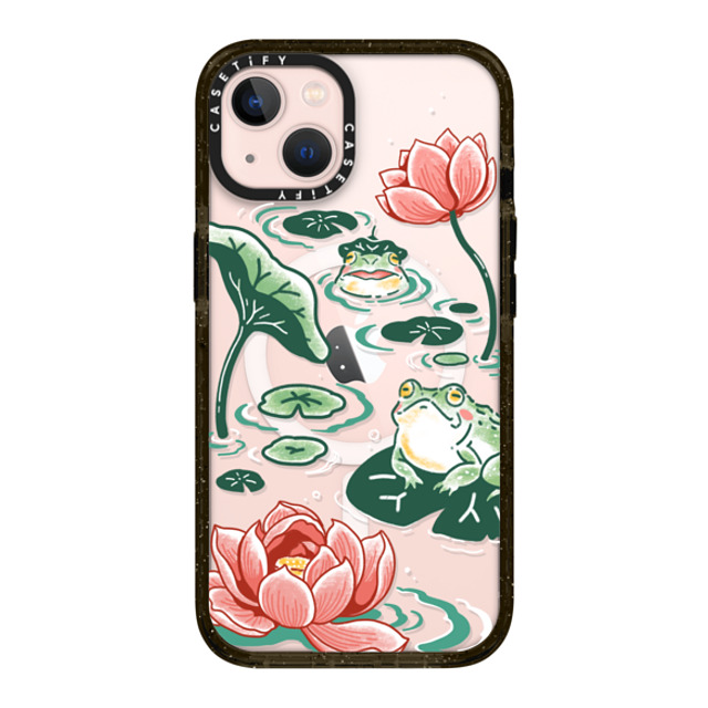 Georgina Leung x CASETiFY iPhone 13 ケース ブラック インパクトケース MagSafe対応 Pond Life by Georgina Leung