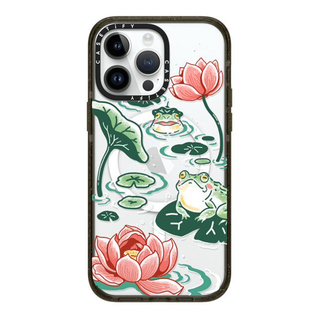 Georgina Leung x CASETiFY iPhone 14 Pro Max ケース ブラック インパクトケース MagSafe対応 Pond Life by Georgina Leung