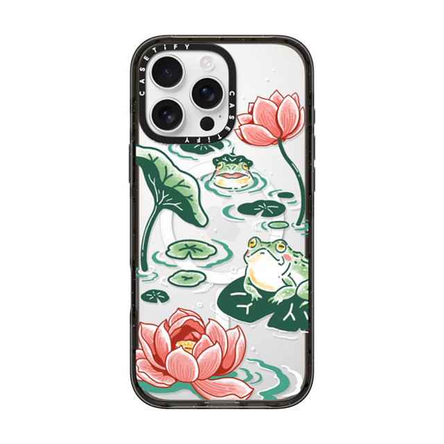 Georgina Leung x CASETiFY iPhone 16 Pro Max ケース ブラック インパクトケース MagSafe対応 Pond Life by Georgina Leung