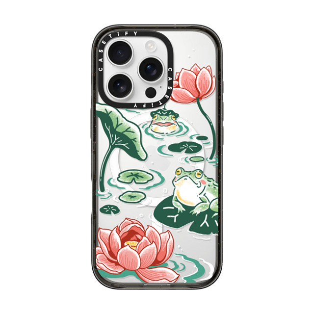 Georgina Leung x CASETiFY iPhone 16 Pro ケース ブラック インパクトケース MagSafe対応 Pond Life by Georgina Leung