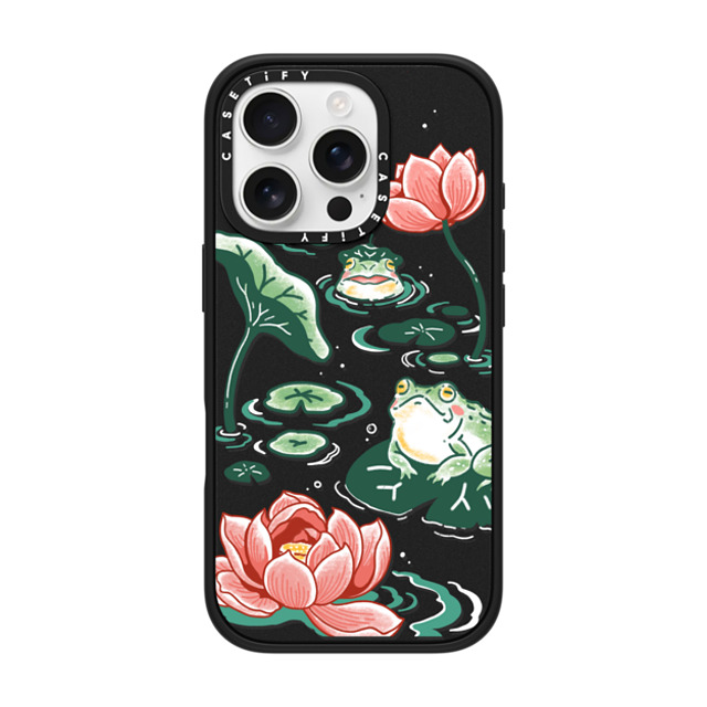 Georgina Leung x CASETiFY iPhone 16 Pro ケース マットブラック インパクトケース MagSafe対応 Pond Life by Georgina Leung